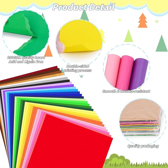 90 Pack Colored Poster Board 30 Assorted Color Posterboard Paper Bulk 14 x 18 in 250 GSM Thickness Cardstock Blank Smart Vision Poster Paper for School Drawing Craft Projects DIY Display Supplies