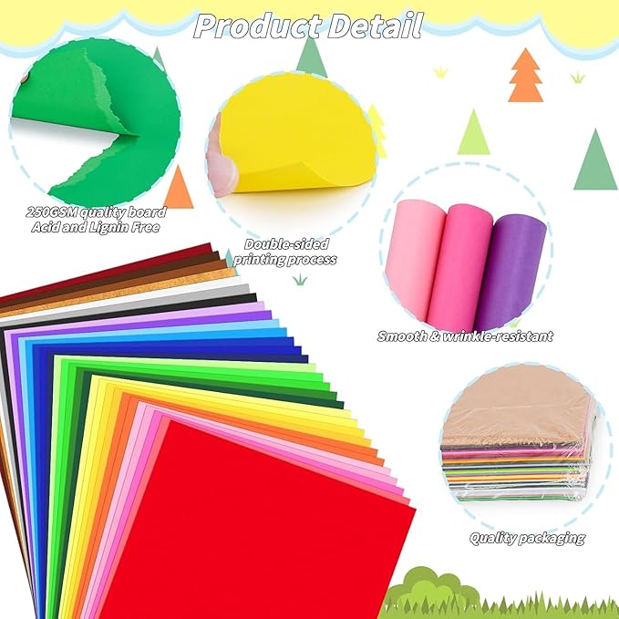 90 Pack Colored Poster Board 30 Assorted Color Posterboard Paper Bulk 14 x 18 in 250 GSM Thickness Cardstock Blank Smart Vision Poster Paper for School Drawing Craft Projects DIY Display Supplies