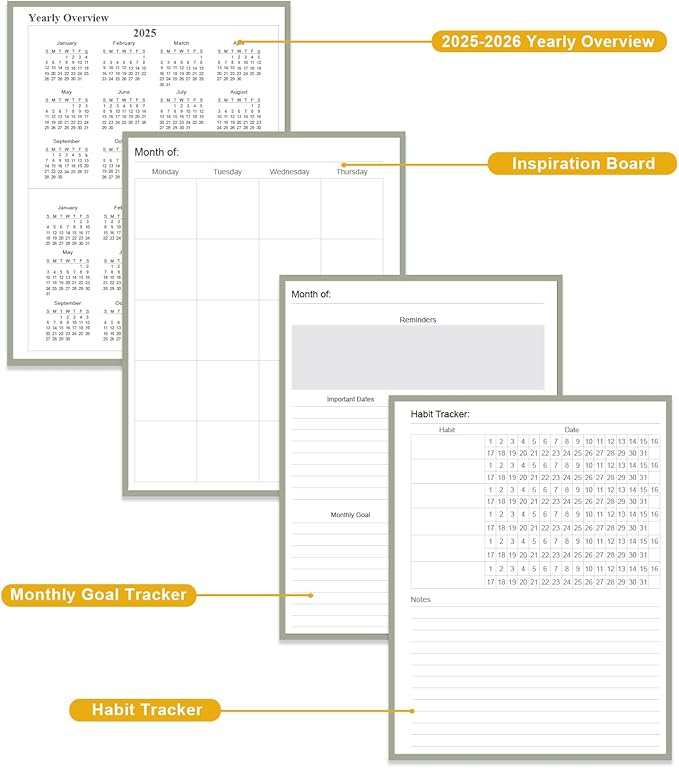 Academic Planner for 2026-2027 or Anytime – 8.5" x 11" Undated Weekly Student Planner For Homeschool, High School, College & Nursing Students, 200 Pages, Green