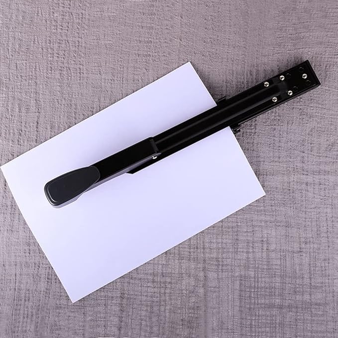 KUYWLMKMZZ Desk Stapler Staplers for Desk Long Arm Stapler 20-Page Capacity Office File Finishing and Binding Learning Desktop Office Tool School Supplies (Color : Black)