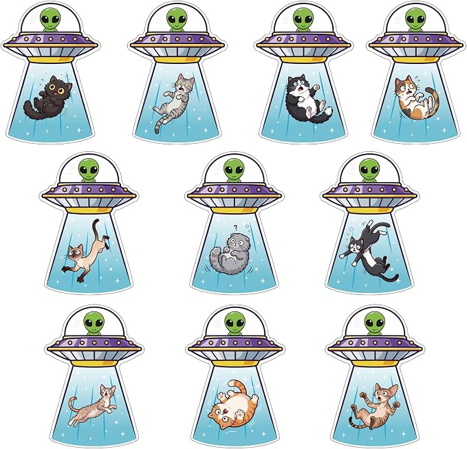 Cat Magnetic Bookmarks 10PCS - Cute Cat Bookmark, Cat Themed Magnetic Page Markers, Cat Book Mark Gifts for Women