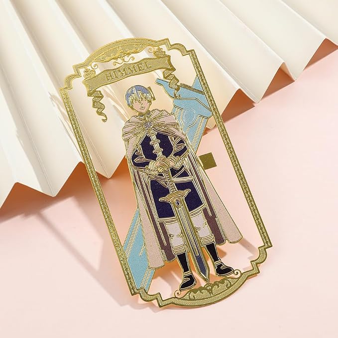 Anime Frieren: Beyond Journey's End Bookmark Stainless Steel Manga Fans Cartoon Fashion Student Scholar Learning Gift (Himmel)