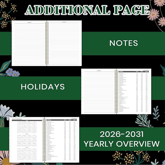 2026-2031 Monthly Planner - 5 Year Planner, July 2026 - June 2031, 9" x 11", 5 Year Calendar 2026-2031 Monthly Planners, Calendar Planners with 60 Months Tabs, Double-Side Pocket, Notes Pages