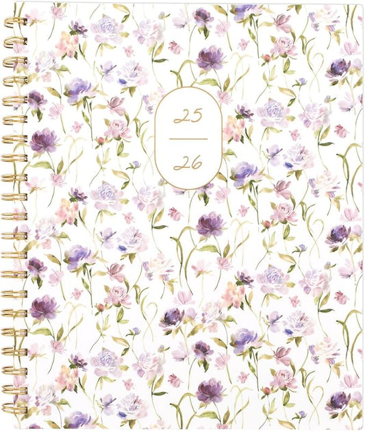 Cambridge Planner 2025-2026 Academic, Leah Bisch, Weekly & Monthly, 8-1/2" x 11", Large, Monthly Tabs, Flexible Cover, Petite Floral (LB38-905A-26)