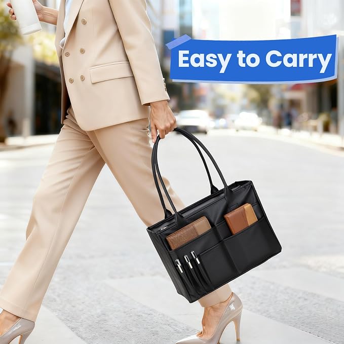File Tote Bag, Portable File Organizer Box Hanging Filing Box Desktop File Folder Document Storage Organizer with Pockets and Handles