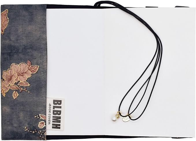 BLBMH A6 Book Cover 4x6 | Non-Stretch Fabric Sleeve with Bookmark | Handmade Washable Protector for Paperback Journal Bible Notebook | Gift for Women Readers - Flower 4