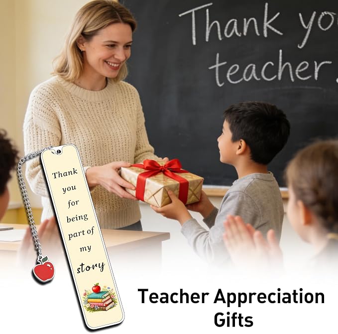 Teacher Appreciation Gifts Thank You Teacher Gift Bookmark for Women Men Kindergarten Teachers End of Year Gift Bulk Summer Gifts for Teachers Appreciation Week Graduation Retirement Gift for Her
