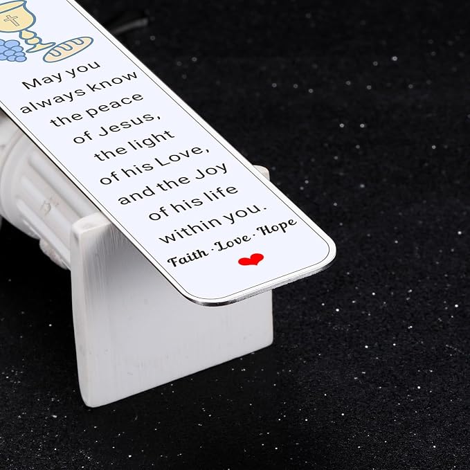 2026 First Communion Gifts for Boys Girls 1st Communion Party Favors Gifts for Boys Girls Bookmark Christian Easter Basket Stuffers for Teens Teenage Boy Girl Catholic Religious Easter Gift for Kids