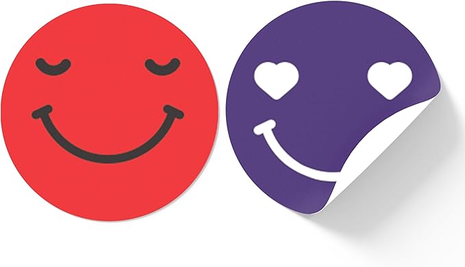Smiley Face Stickers - 2600 PCS Happy Face Stickers, 3/4 Inch Colorful Round Stickers for Teachers Rewards, Kids, Students, Classroom Incentives, Behavior Charts, Crafts