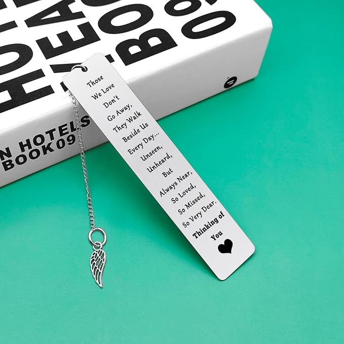 Memorial Gift Bookmark Sympathy Gift for Loss of Dad Mom in Memory of Husband Wife Daughter Grandpa Grandma Remembrance Bereavement Condolence Gift for Friend Sister Coworker Condolence Gifts