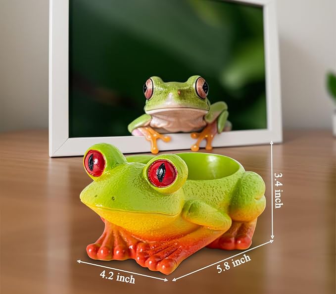 dgudgu Frog Paper Clip Holder For Desk Cute Paperclip Holder Paper Clip Dispenser, Paper Clip Organizer Novel Office Supply Accessory Tools