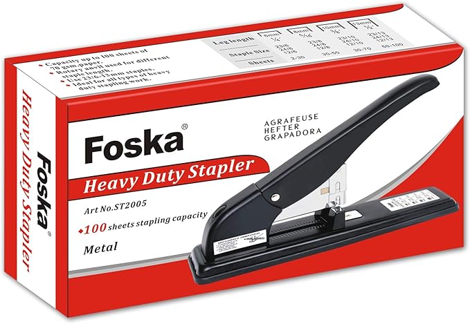 Heavy Duty Adjustable Stapler 100 Sheet Capacity