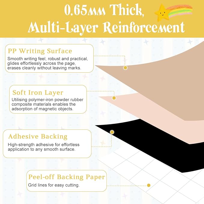 Arch Magnetic Wall Decal 47.24" x 17.52", Magnet Chalkboard for Wall, Magnetic Chalk Board Sticker, Chalk Wallpaper Peel and Stick for Playroom Classroom with Chalks, Wiping Cloth (Pink)