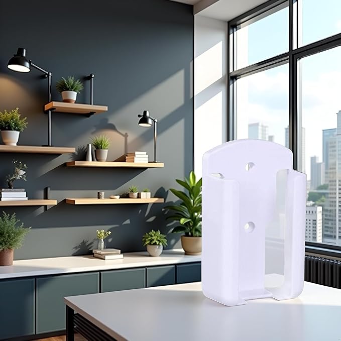 White Remote Control Holder, Self Adhesive Air Conditioning Controller Stand, Storage Box Organizer for School, Office, Home