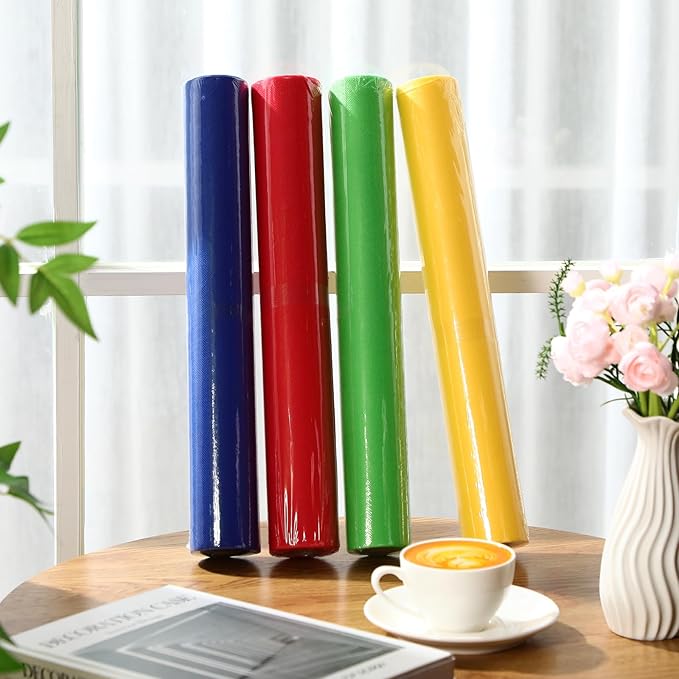 Skyygemm 4 Rolls Colored Bulletin Board Paper Nonwoven Craft Waterproof Fade Resistant Bulletin Board Paper Roll Bulk for Fall Art Decor Drawing Craft Painting(Rainbow Color,1.3 x 20 ft)