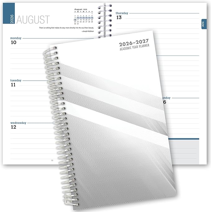 Elan Publishing Company Dated Student Planner for High School of College: Dated August 2026 - July 2027 (White)