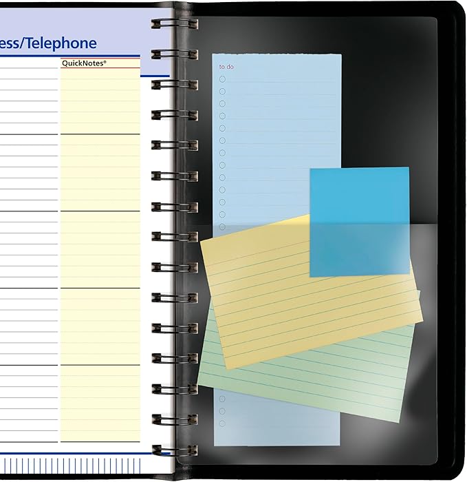 AT-A-GLANCE 2026 Appointment Book Planner, Daily & Monthly, 5" x 8", Small, QuickNotes, Black (76040526)
