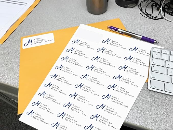 Easy Peeling Printable Address Shipping Labels, 1" x2 5/8" | Customizable Sticker | White | 4500 Blank Mailing and Shipping Labels | Inkjet and Laser Printer Guaranteed | Blank Labels