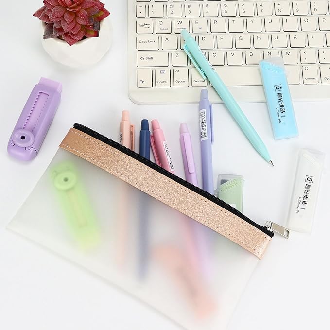 Buqoo Mechanical Pencil Set, 6PCS 0.7mm Cute Pastel Mechanical Pencils, 2Push-Pull Retractable Eraser with 80PCS HB 0.7 Lead Refill and Zipper Bag Pencil Kit for Art, Drawing Pencils for Sketching