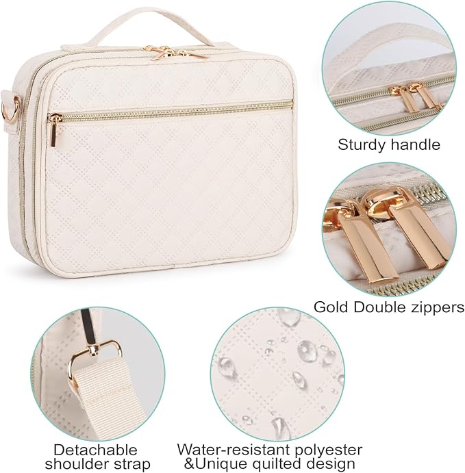 2 Layers Bible Cover for Women,Large Bible Case with Handles Shoulder Strap,Carrying Bible Bag Scripture Case Church Bag Bible Protective with Pocket