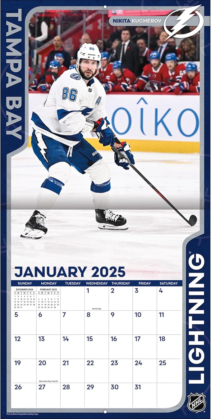 Turner Licensing, NHL Tampa Bay Lightning 2025 Wall Calendar
