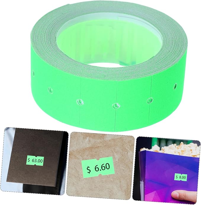 VILLCASE 5000pcs Price Tag Stickers Self-Adhesive Marker Labels for Retail Use Fluorescent for Office Pricing and Organization Quality Paper Easy Application
