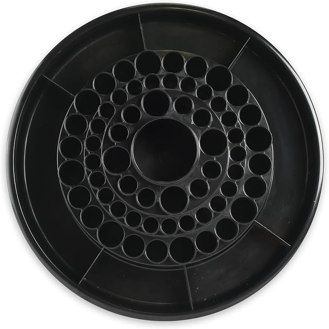 ALVIN, Spin-O-Tray, 9893-2, Rotating Desktop Receptacle, Art, Drafting, and Design Storage Tool, Great for Students, Hobbyists, and Professionals Alike - Black