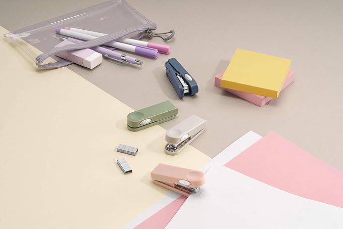 Lion Office Instrument Pimi Small Stapler, 10 Sheets Bound No.10 Ivory KS-10_IV