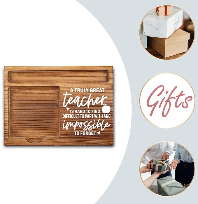 Teacher Sticky Note Holder, Thank You Teacher Appreciation Gifts from Student Self-Stick Note Pad Holders GSH21