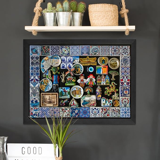 TORASO Magnetic Chalkboard, Solid Pine Wood Frame Magnetic Chalkboard, Black Wood Framed Chalk Board for Wedding, Kitchen, Bar, Restaurant, Menu & Home Decor,Large Chalkboards, 17.7" x 23.6"(BK-4560)