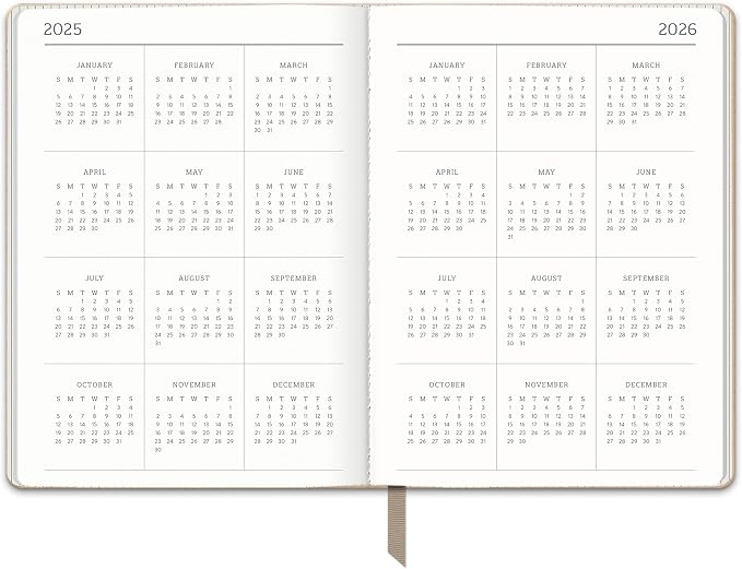 Orange Circle Studio Academic Planner 2025-2026, Sand Dollar, Medium