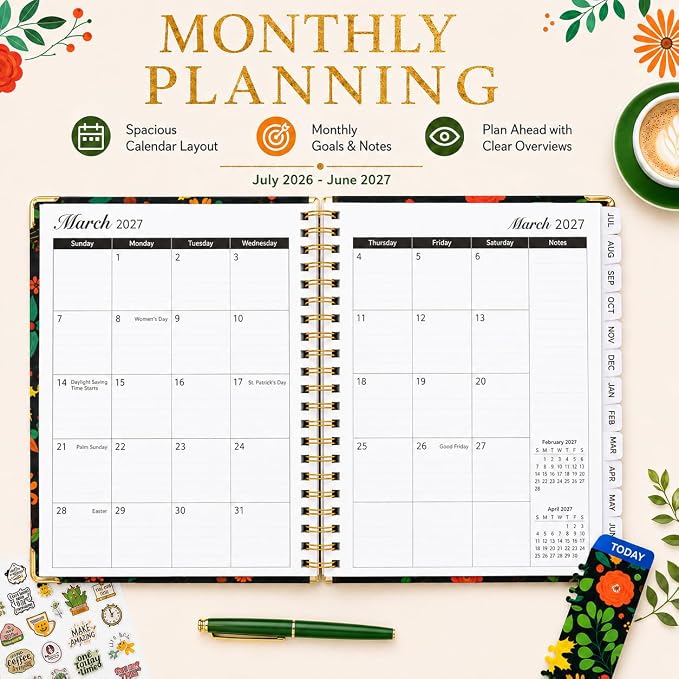Fuck it Planner Calendar 2026-2027 - A5 6.2*8.5" Weekly Monthly Swear Notebook for Goals Productivity, Fucking Sweary Daily Agendas Organizer Get Shit Done Journal, Funny Gifts for Tired Women, Black