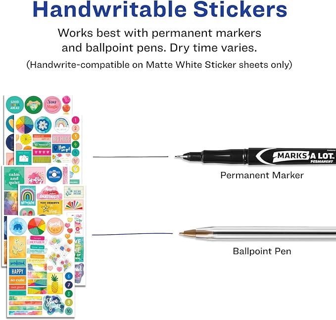 Avery + Amy Tangerine Designer Collection Planner Stickers, 20 Sticker Sheets, 744 Total, Weekly, Monthly and Daily Accessories for Journals and Calendars (6782)