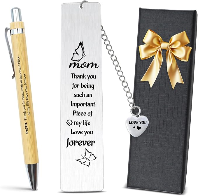 Mother's Day Gifts - Sentimental Gifts for Book Lovers Gifts,Mothers Day Gifts for mom, Metal Bookmark and Pen Set, Birthday Gifts for Mom, Gifts for Mom from Daughter, Mom Gifts for Christmas