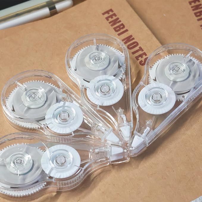 20 Pcs 39.4 Ft Clear Correction Tape, White Wrong Out Tape Roller Bulk for Noting, Teacher Supplies, School, Office