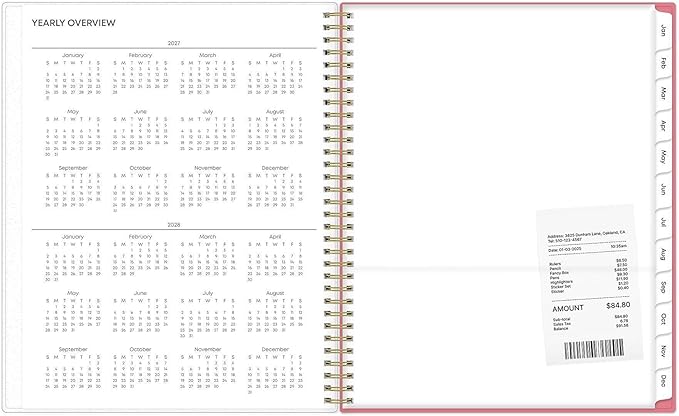 Blue Sky 2027 Weekly and Monthly Planner Calendar, January 2027 - December 2027, 8.5" x 11", Flexible Cover, Laminated Tabs, Durable Twin Wire Binding, Storage Pocket, Fly By