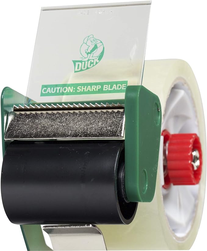 Duck Brand Tape Gun with Pistol Grip Handle - Compatible with 3" Core Packing Tape Refill Rolls up to 2 Inches Wide - 1.88 Inch x 54.6 Yards - Clear (669332)