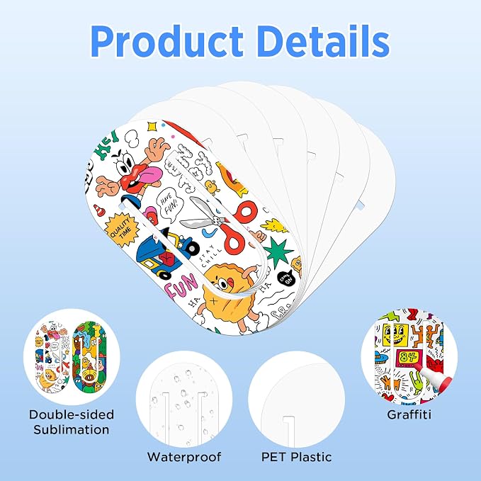 50 Pack Sublimation Bookmark Blank Heat Transfer PET Plastic Paper Clips, Bulk DIY Bookmarks for Book Lovers, Office, School Supplies, Teacher Gifts & Document Organizing