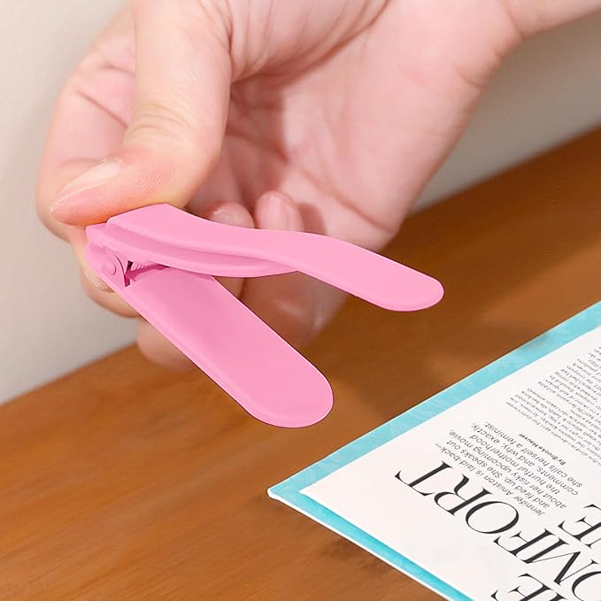 3pcs Page Bookmarks for Reading, Automatic Book Marks Tailored for Book Enthusiasts, Unique and Cute Book Page Holder Markers Clip Reading Accessories Gifts（Pink Orange Rose）
