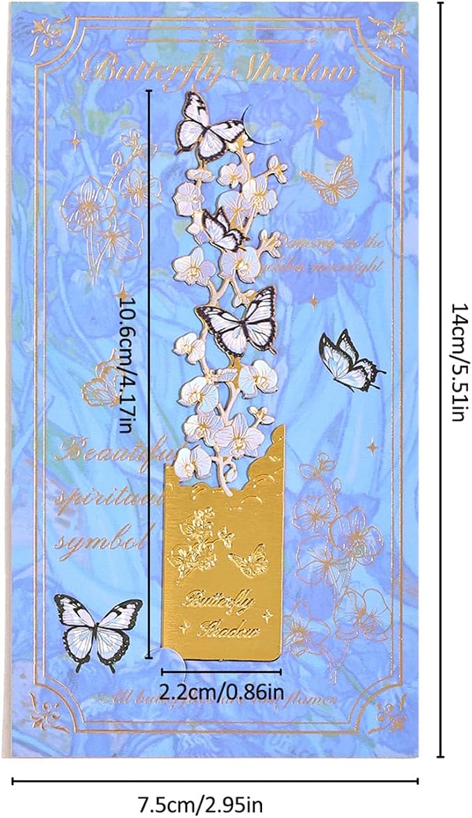 4pcs Metal Bookmarks, Butterfly Flower Theme Pretty Book Marks for Reading Women, Cute Book Markers for Writers, Kids, Teens, Men Readers, Reading Accessories Gifts for Book Lovers