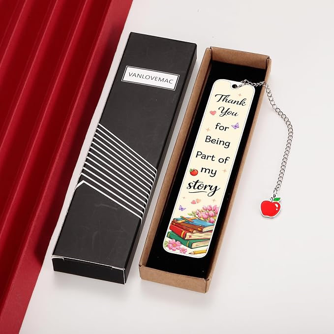 Teacher Appreciation Gifts for Women, End of Year Teacher Gift, Teacher Retirement Birthday Gifts for Women, Thank You for Being Part of My Story Bookmarks for Women, Graduation Teachers Day Gift