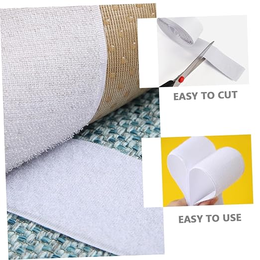 Yardwe 2 Rolls Hook and Loop Tape for Guitar Pedal Board Durable Adhesive Straps Versatile Mounting for Musicians Soft Hook Sides