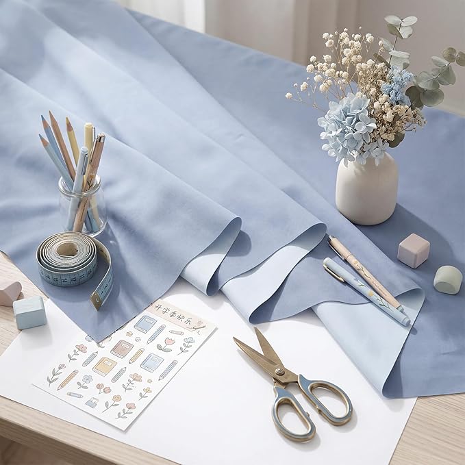 Mindsoft Bulletin Board Fabric 48 '' x 107 '' Class Fabric for Classroom Bulletin Board Decor, Pillows, Curtains, Crafts(Light Grayish Blue)