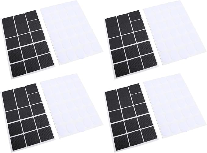Oumefar 10 Sets Blackout Curtain Adhesive Strip Strong Fastener Tape Versatile Multiuse Adhesive for Home Office Nylon
