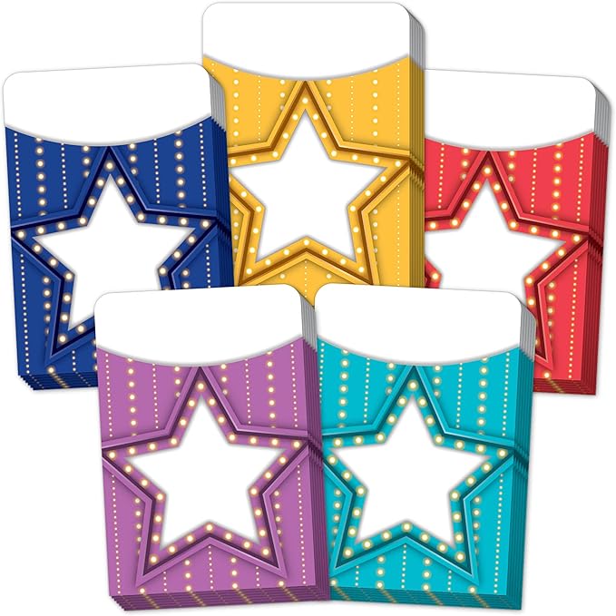 Teacher Created Resources Marquee Library Pockets - Multi-Pack