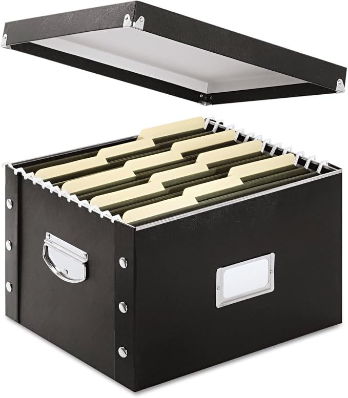 Snap-N-Store SNS01536 Snap N Store Storage Box, Letter/Legal, 16 1/4 x 9 3/4 x 13 1/4, Black