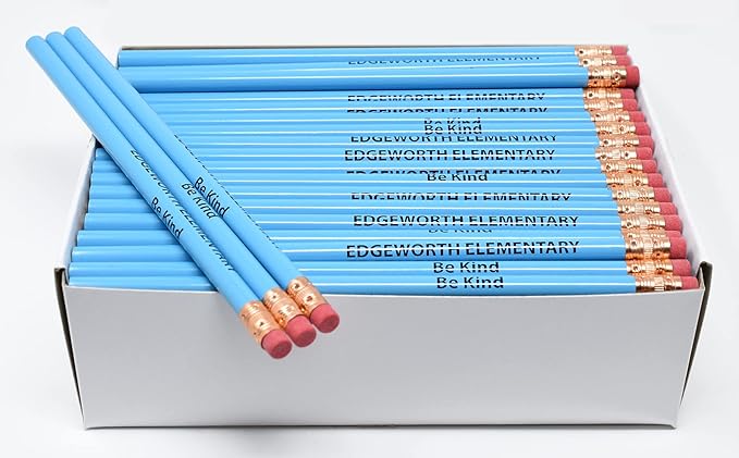 Pencil Guy Promotional Personalized Imprinted Round Pencils.-500 per box