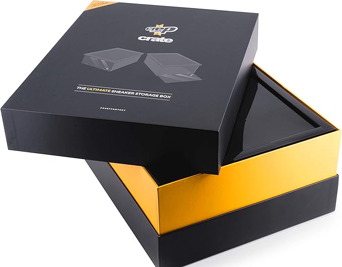 Crep Protect - Crate, Shoe/Sneaker/Trainer Stackable Storage Drop Front Box with Clear Door