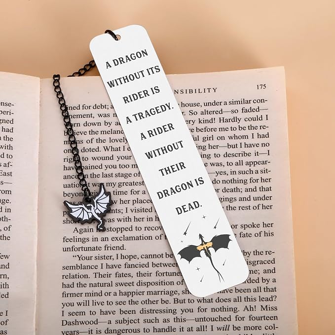 Dragon Bookmark for Reading Women Men, Dragon Merch Book Dark Romance Merch Merchandise for Readers Book Lovers Nerds, Christmas Birthday Book Club Gifts for Fans Women Reading Accessories