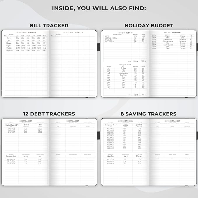 Clever Fox Budget Planner Pro - Financial Organizer + Cash Envelope Budget System. Monthly Finance Journal, Expense Tracker & Personal Account Book. Undated - Start Anytime. (7''x10'') – Black